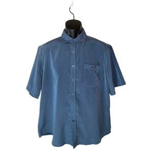 Bruno New York Sueded Button Down Shirt Size Large